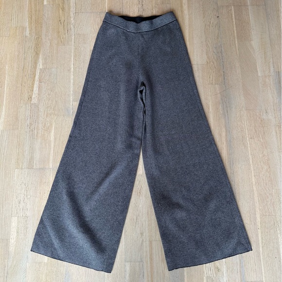 Zara Wide Leg Herringbone Trousers S - Picture 6 of 9